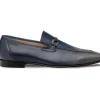 Fashion Mezlan Brunello Two-Tone Bit Loafer Pearl Grey / Navy (21100)