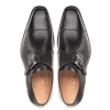 Clearance Mezlan Calfskin Cap Toe Monkstrap Shoes (E20244) Black