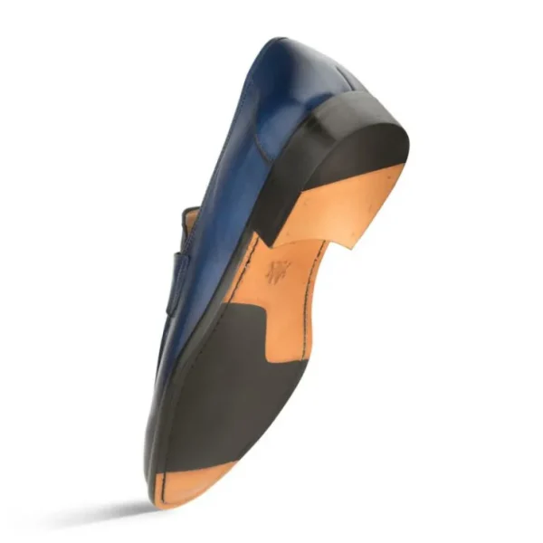 mezlan_calfskin_penny_loa_2-2.webp Clearance Mezlan Calfskin Penny Loafers (E20243) Navy
