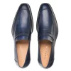 Clearance Mezlan Calfskin Penny Loafers (E20243) Navy