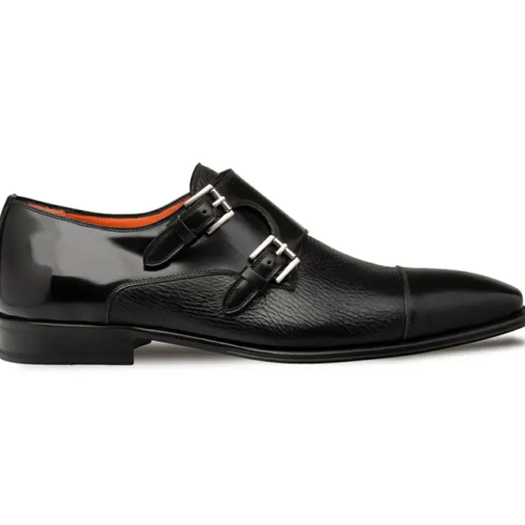 Sale Mezlan Cantera Double Monk Strap (21189) Black