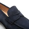 Store Mezlan Caro Suede Penny Loafer (21312) Navy