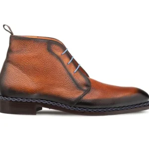 Best Mezlan Conqueror Deerskin Demi-Boot Dark Cognac DarkCognac