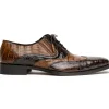 Cheap Mezlan Dade Crocodile Wingtip Spectator Shoes Brown / Camel (EXCLUSIVE)