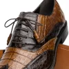 Cheap Mezlan Dade Crocodile Wingtip Spectator Shoes Brown / Camel (EXCLUSIVE)