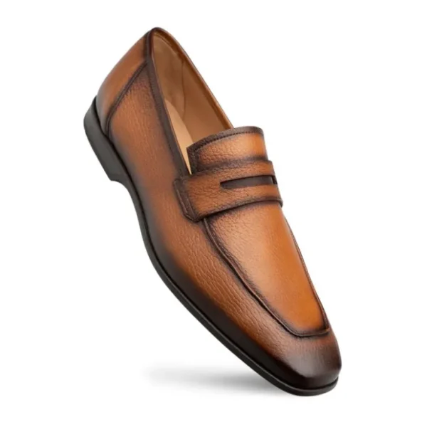 Flash Sale Mezlan Deerskin Penny Loafer (E20693) Cognac