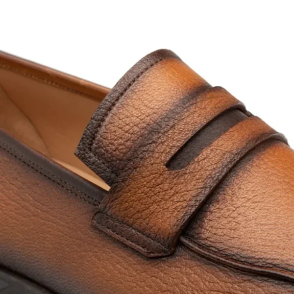 Flash Sale Mezlan Deerskin Penny Loafer (E20693) Cognac