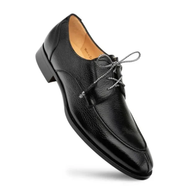 Cheap Mezlan Fratello Deerskin Split-toe Lace-up Derby (20937) Black