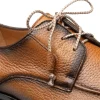 New Mezlan Fratello Deerskin Split-toe Lace-up Derby (20937) Cognac