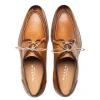 New Mezlan Fratello Deerskin Split-toe Lace-up Derby (20937) Cognac