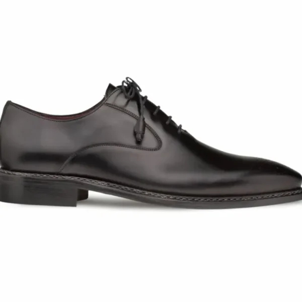 Online Mezlan Gavino Calfskin Medallion Toe Blucher (9641) Black