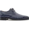 Flash Sale Mezlan Golfo Plain Toe Crocodile Derby (4967-F) Blue