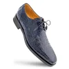 Flash Sale Mezlan Golfo Plain Toe Crocodile Derby (4967-F) Blue