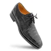 Discount Mezlan Golfo Plain Toe Crocodile Derby (4967-F) Black