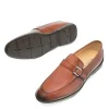 Discount Mezlan Granby Calfskin Monkstrap Shoes (9805) Cognac