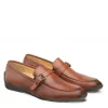 Discount Mezlan Granby Calfskin Monkstrap Shoes (9805) Cognac