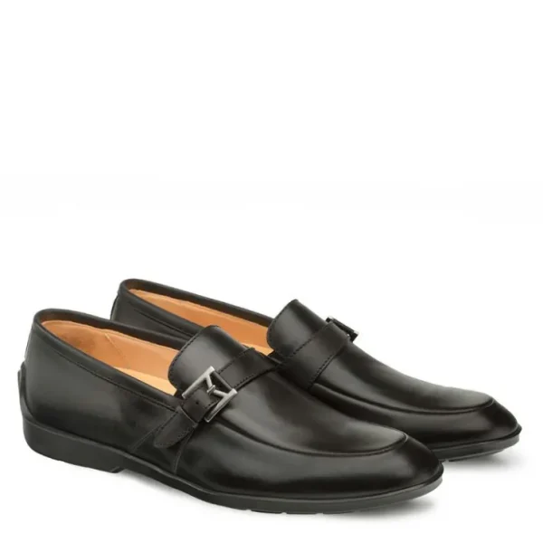 Flash Sale Mezlan Granby Calfskin Monkstrap Shoes (9805) Black