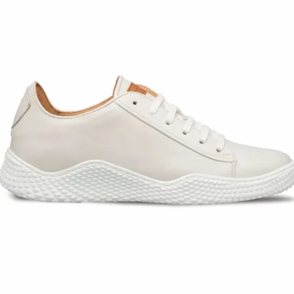 Discount Mezlan Leather Scallop Sole Sneaker (A20604) White