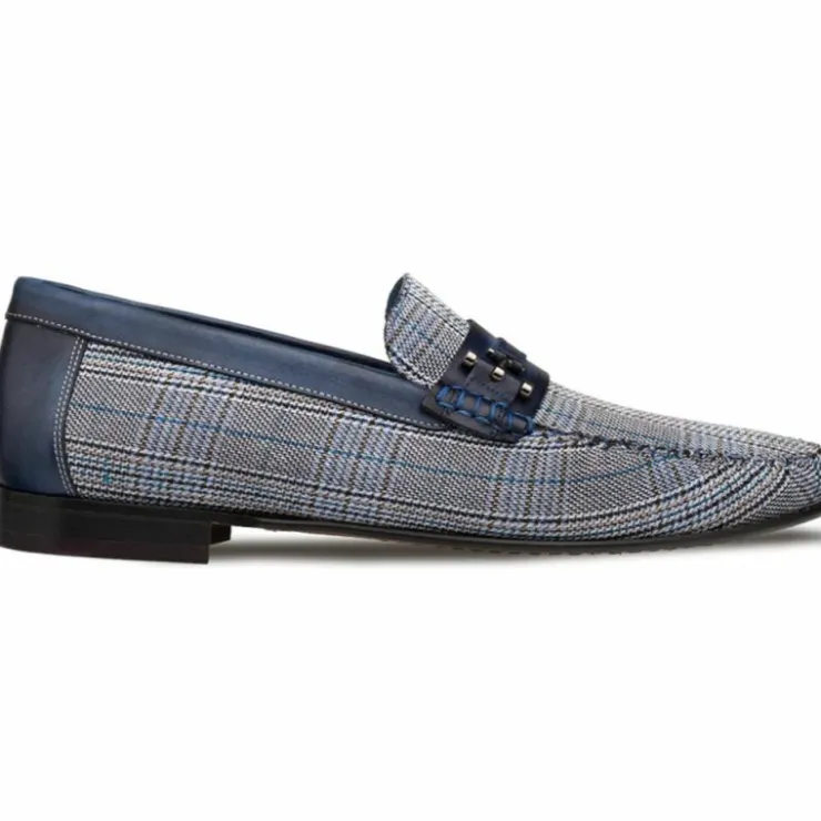 Flash Sale Mezlan Linen Ornament Loafers (R7397) Blue