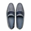 Flash Sale Mezlan Linen Ornament Loafers (R7397) Blue