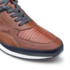 Online Mezlan Lizard & Leather Sneaker Blue / Cognac (AX4873-L)