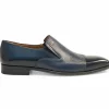 Hot Mezlan Milani Deerskin Cap Toe Loafers (Milani) Blue