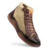 New Mezlan Militare Ostrich / Suede Hi-Top Sneaker Brown / Green (4987-S)