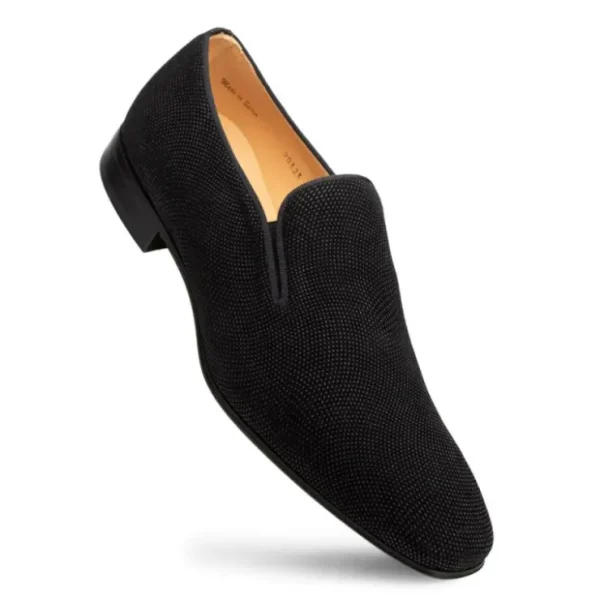 Outlet Mezlan Notte Glass Suede Slip On (20958) Black