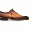 Discount Mezlan Patina Asymmetrical Oxfords S108 Cognac