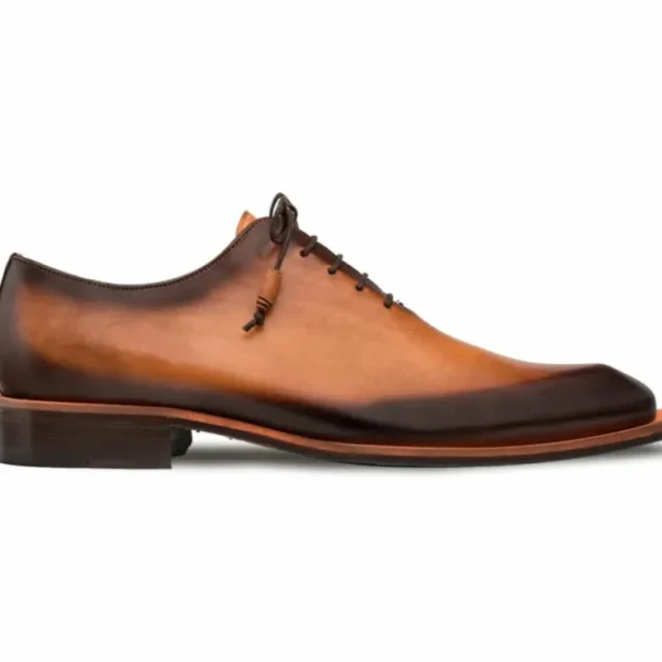 Discount Mezlan Patina Asymmetrical Oxfords S108 Cognac