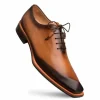 Discount Mezlan Patina Asymmetrical Oxfords S108 Cognac