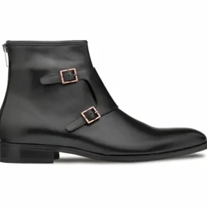 Store Mezlan Patina Double Buckle Boot Black