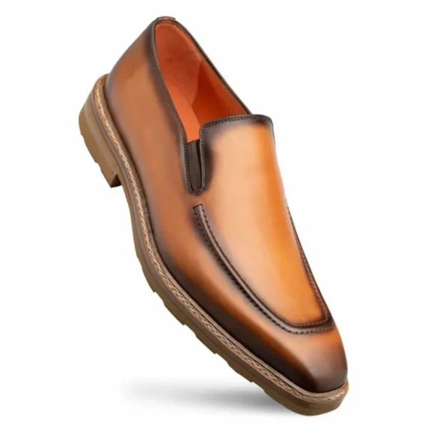 Hot Mezlan Patina Rubber-lite Loafers (R20663) Tan