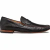 Clearance Mezlan Perforated Penny Moccasin (R7388) Black