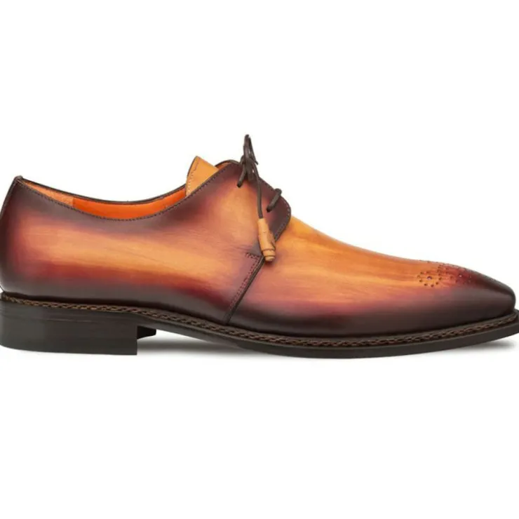 Cheap Mezlan Principe Patina Leather Derby Tan / Rust (20842)