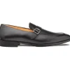 Discount Mezlan Salato Leather / Rubber Strap Loafer (20965) Black