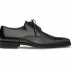 Fashion Mezlan Soka Calfskin & Deerskin Cap Toe Shoes (15089) Black