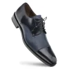 Sale Mezlan Soka Calfskin & Deerskin Cap Toe Shoes (15089) Blue