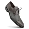 Online Mezlan Soka Calfskin & Deerskin Cap Toe Shoes (15089) Gray