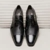 Fashion Mezlan Soka Calfskin & Deerskin Cap Toe Shoes (15089) Black