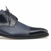 Sale Mezlan Soka Calfskin & Deerskin Cap Toe Shoes (15089) Blue