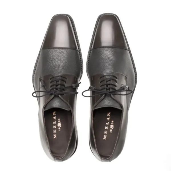 mezlan_soka_calfskin_amp__4-2.webp Online Mezlan Soka Calfskin & Deerskin Cap Toe Shoes (15089) Gray