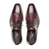 Flash Sale Mezlan Soka Calfskin & Deerskin Cap Toe Shoes (15089) Burgundy