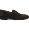 Store Mezlan Suede Penny Loafer (21470) Brown