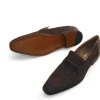 Store Mezlan Suede Penny Loafer (21470) Brown