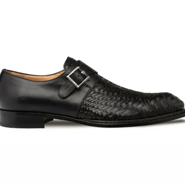 Discount Mezlan Temi Woven Monk Strap (21069) Black