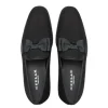 Discount Mezlan Venetian Formal Bow-Tie Loafer (S20306) Black