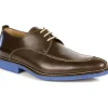 New Michael Toschi Berta Split Toe Shoes Chocolate / Blue Sole Chocolate/Blue