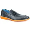 Store Michael Toschi Cabo Penny Loafers Steel / Orange Sole Steel/Orange