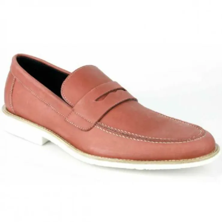 Outlet Michael Toschi Cabo Penny Loafers Brick